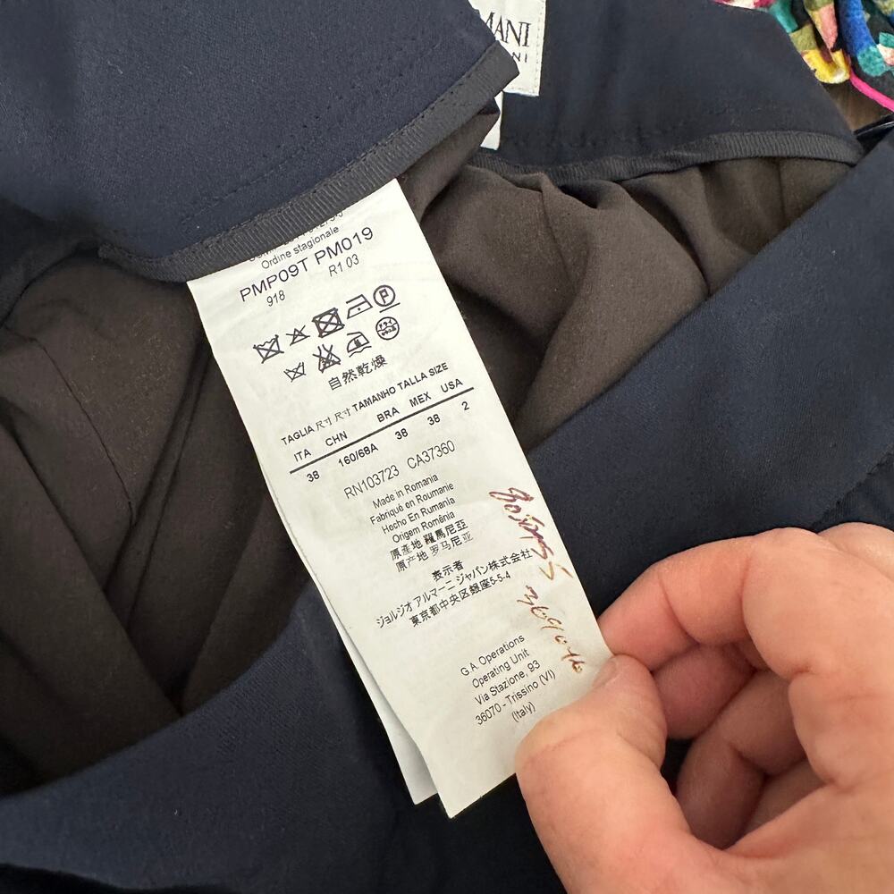 Armani Collezioni | Navy Dress Pants 2 - Picture 6 of 6